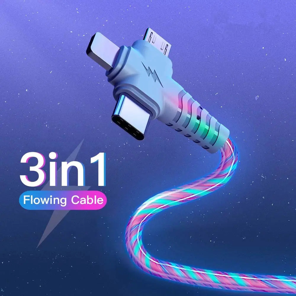 3 IN 1 Luminous Lighting USB Cable